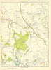 LANCASHIRE Gathurst Shevington Standish Worthington Langtree 1935 old map
