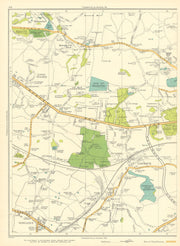 LANCASHIRE Bolton Lostock Wingates Lower Brazley Bottom O'Th' Moor 1935 map