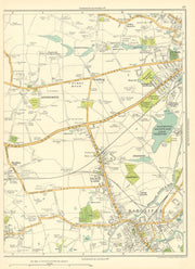 LANCASHIRE Ainsworth Radcliffe Black Lane Starling Elton Little Lever 1935 map