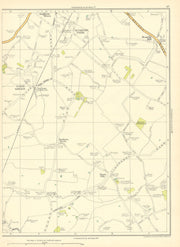 LANCASHIRE Town Green Aughton Park Scarth Hill Royal Oak Bowker's Green 1935 map