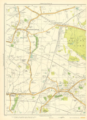 LANCASHIRE Westhoughton Daisyhill Atherton Hulton Park Howebridge 1935 old map