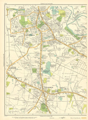 LANCASHIRE Walkden Hilltop Little Hulton Farnworth Highfield Kearsley 1935 map
