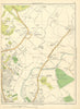 LANCASHIRE Great Crosby Thornton Ford Buckley Hill Sefton Litherland 1935 map