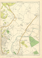 LANCASHIRE Great Crosby Thornton Ford Buckley Hill Sefton Litherland 1935 map
