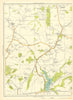 LANCASHIRE Moss Bank Billinge Chadwick Green Crank Longshaw King's Moss 1935 map