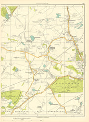 LANCS North Ashton in Makerfield Downall Grn Bryn Garswood Old Boston 1935 map