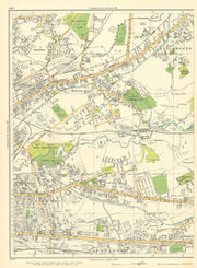 MANCHESTER Newton Heath Clayton bridge Culcheth Failsworth 1935 old map