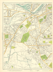 MANCHESTER Trafford Park Chorlton cum Hardy Old Trafford Stretford 1935 map