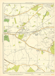 LANCASHIRE Huyton Quarry Roby Roscoe's Wood Old Colliery Prescot 1935 map
