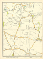 LANCS Marshall's Cross Sutton Leach Manor Clock Face Micklehead Green 1935 map