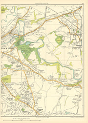 STOCKPORT Little Gt Moor Heaviley Stepping Hill Bredbury Offerton Grn 1935 map