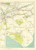 CHESHIRE Warrington Stockton Heath Hale Grappenhall Latchford 1935 old map