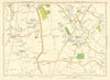 CHESHIRE Gillbent Smithy Green Cheadle Hulme Bolshaw Outwood Heald Grn 1935 map