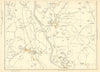 YORKS Airedale Bradley Cononley High Farnhill Low Moor Kildwick Grange 1935 map