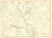 YORKS Airedale Bradley Cononley High Farnhill Low Moor Kildwick Grange 1935 map