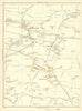YORKSHIRE Bramhope Pool in Wharfedale Castley Spring Wood Hezicar 1935 old map