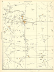 YORKSHIRE Harewood Wike Harewood Stockton Bondgate 1935 old vintage map chart