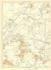 YORKSHIRE Simpson Green Thorpe Dunkhill Thackley Esholt Idle Greengates 1935 map