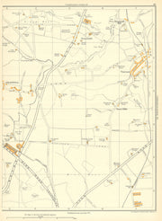 YORKSHIRE Shadwell Sand Hills Scarcroft Hill Thorner Morwick Hall 1935 old map