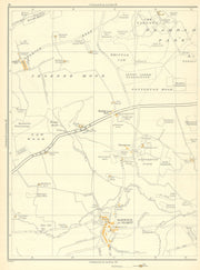 YORKSHIRE Thorner Moor Bramham Potterton Kiddal Wood Barwick-in-Elmet 1935 map
