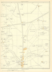 YORKSHIRE Aberford Rakes Wood Becca Moor Park Hayton Hazelwood Castle 1935 map