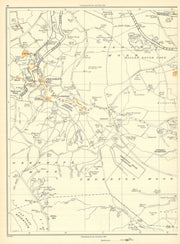 YORKSHIRE Thornton Moor Oxenhope Black Moor Sawood Stubden Leeming 1935 map