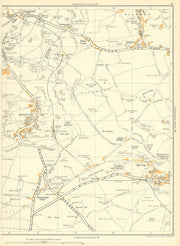 YORKS Hare Croft Lingbob Heights Hill Top Denholme Black Carr Wilsden 1935 map