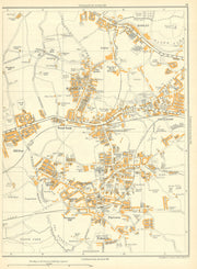 YORKSHIRE Pudsey Farsley Stanningley Swinnow Fartown Fulneck Upper Moor 1935 map