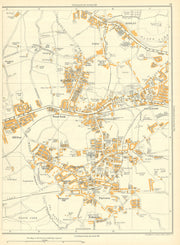 YORKSHIRE Pudsey Farsley Stanningley Swinnow Fartown Fulneck Upper Moor 1935 map