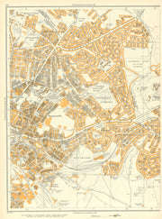 LEEDS Burmantofts Sheepscar Harehills Osmondthorpe Rookwood 1935 old map