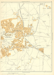LEEDS Seacroft Stanks Halton Colton Whitkirk Manston Cross Gates 1935 old map