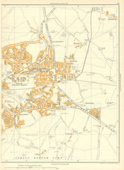 LEEDS Seacroft Stanks Halton Colton Whitkirk Manston Cross Gates 1935 old map