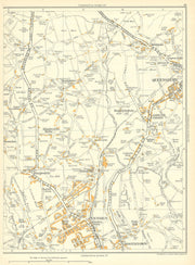 YORKSHIRE Ovenden Boothtown Illingworth Queensbury Ambler Thorn 1935 old map