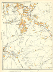YORKSHIRE Bowling Hunsworth Drub Bierley Oakenshaw Tong St Dudley Hill 1935 map