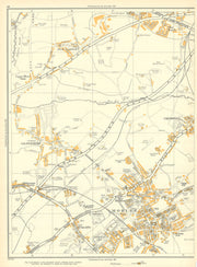 LEEDS Morley Gildersome Churwell Clark Spring New Farnley Far Royds 1935 map