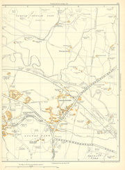 YORKSHIRE Rothwell Newsam Green Oulton Winter Wood Woodlesford 1935 old map