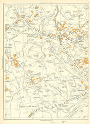 YORKS Brookfoot Elland Park Southowram Hove Edge Hipperholme Lydgate 1935 map