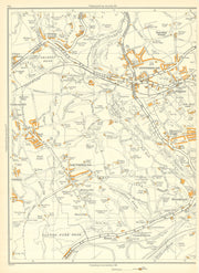 YORKS Brookfoot Elland Park Southowram Hove Edge Hipperholme Lydgate 1935 map