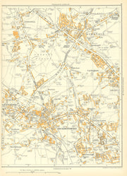 YORKS Birstall Liversedge Heckmondwike Staincliffe Gomersal Carlinghow 1935 map