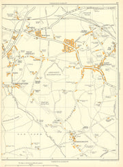 YORKSHIRE Kirkhamgate West East Ardsley Thorpe Wood Beggarington Hill 1935 map
