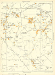 YORKSHIRE Kirkhamgate West East Ardsley Thorpe Wood Beggarington Hill 1935 map