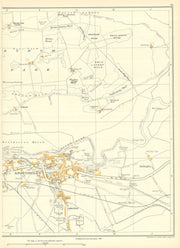 KNOTTINGLEY Sutton Byrom Park Kellingley Pickhill Garth 1935 old vintage map