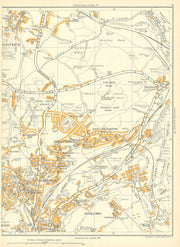 HUDDERSFIELD Bradley Sheepridge Rastrick Fartown Deighton hillhouse 1935 map