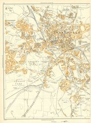 WAKEFIELD Alverthorpe Sandal Portobello Thornes New Scarborough Newton 1935 map