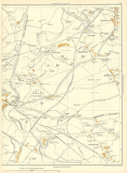 WAKEFIELD Agbrigg Heath Common Crofton Heath Warmfield Woodhouse 1935 old map