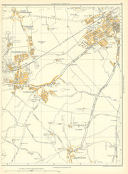 PONTEFRACT Purston Ackworth Featherstone Fox Covert King's Mead 1935 old map