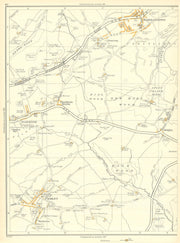 YORKSHIRE Flockton Emley Stony Cliffe Wood Overton Middlestown 1935 old map