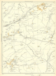 YORKSHIRE Flockton Emley Stony Cliffe Wood Overton Middlestown 1935 old map