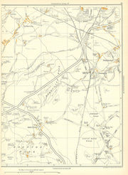 YORKSHIRE Bretton Netherton Painthorpe Calder Grove Crigglestone 1935 old map