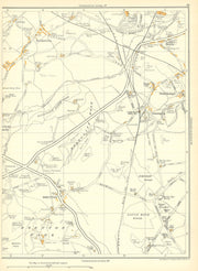 YORKSHIRE Bretton Netherton Painthorpe Calder Grove Crigglestone 1935 old map